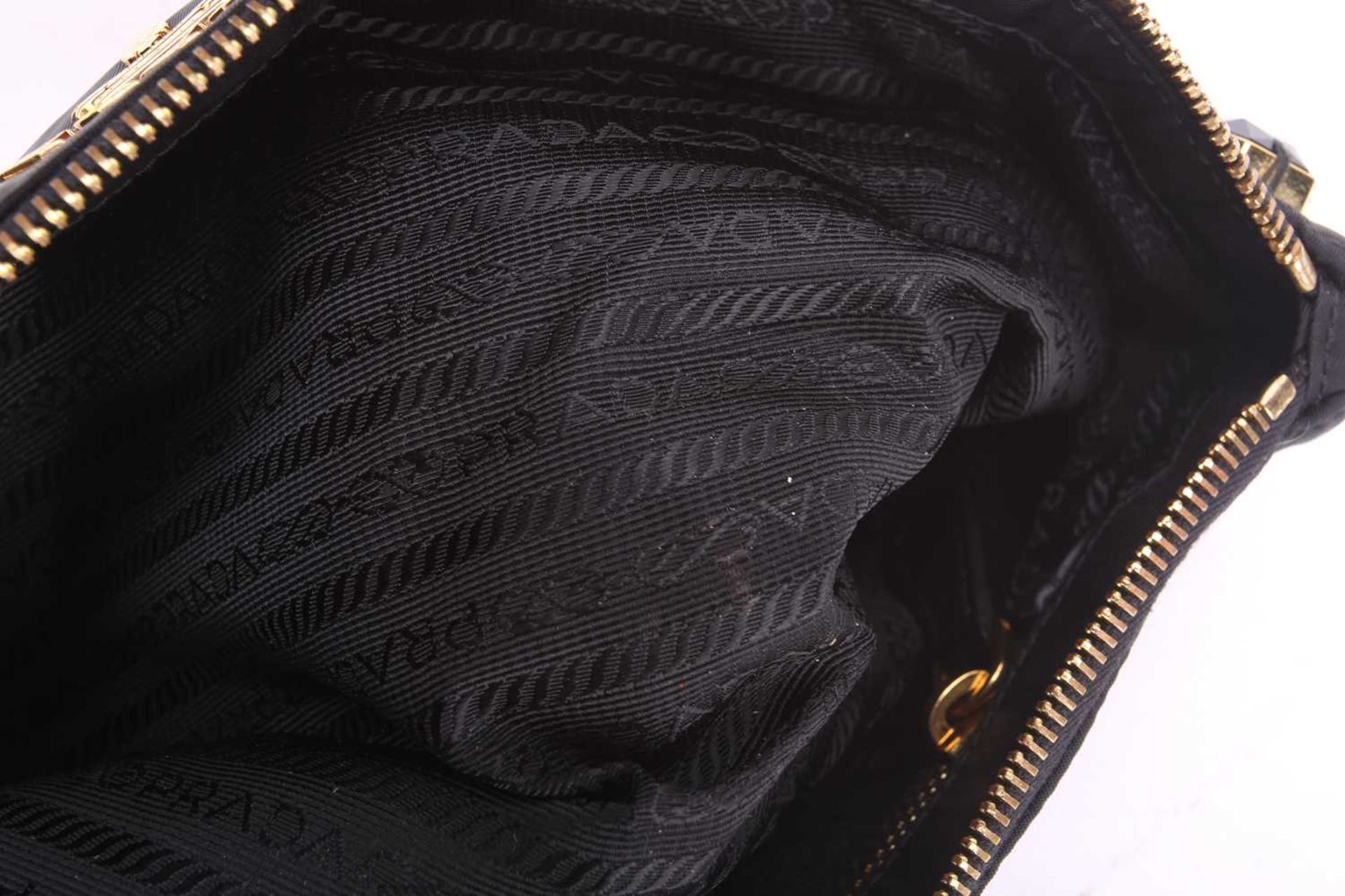 Prada - a bejewelled 'Whips Pietre' clutch in black nylon, from 2009 Resort Collection, with - Image 3 of 5