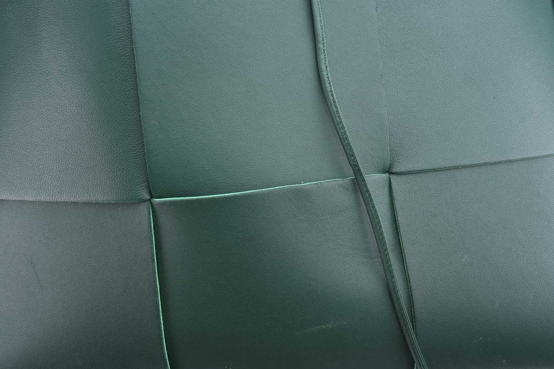 Bottega Veneta - a medium 'Arco' tote in hunter green and lime lambskin bonded leather, woven basket - Image 8 of 15