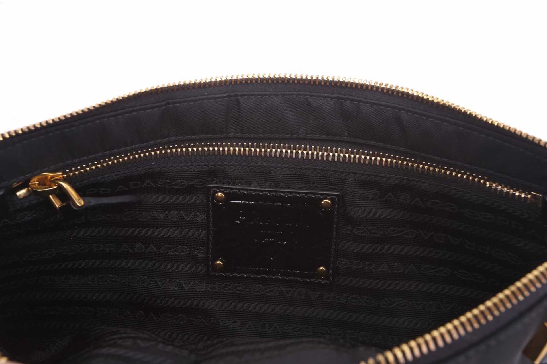 Prada - a bejewelled 'Whips Pietre' clutch in black nylon, from 2009 Resort Collection, with - Image 4 of 5