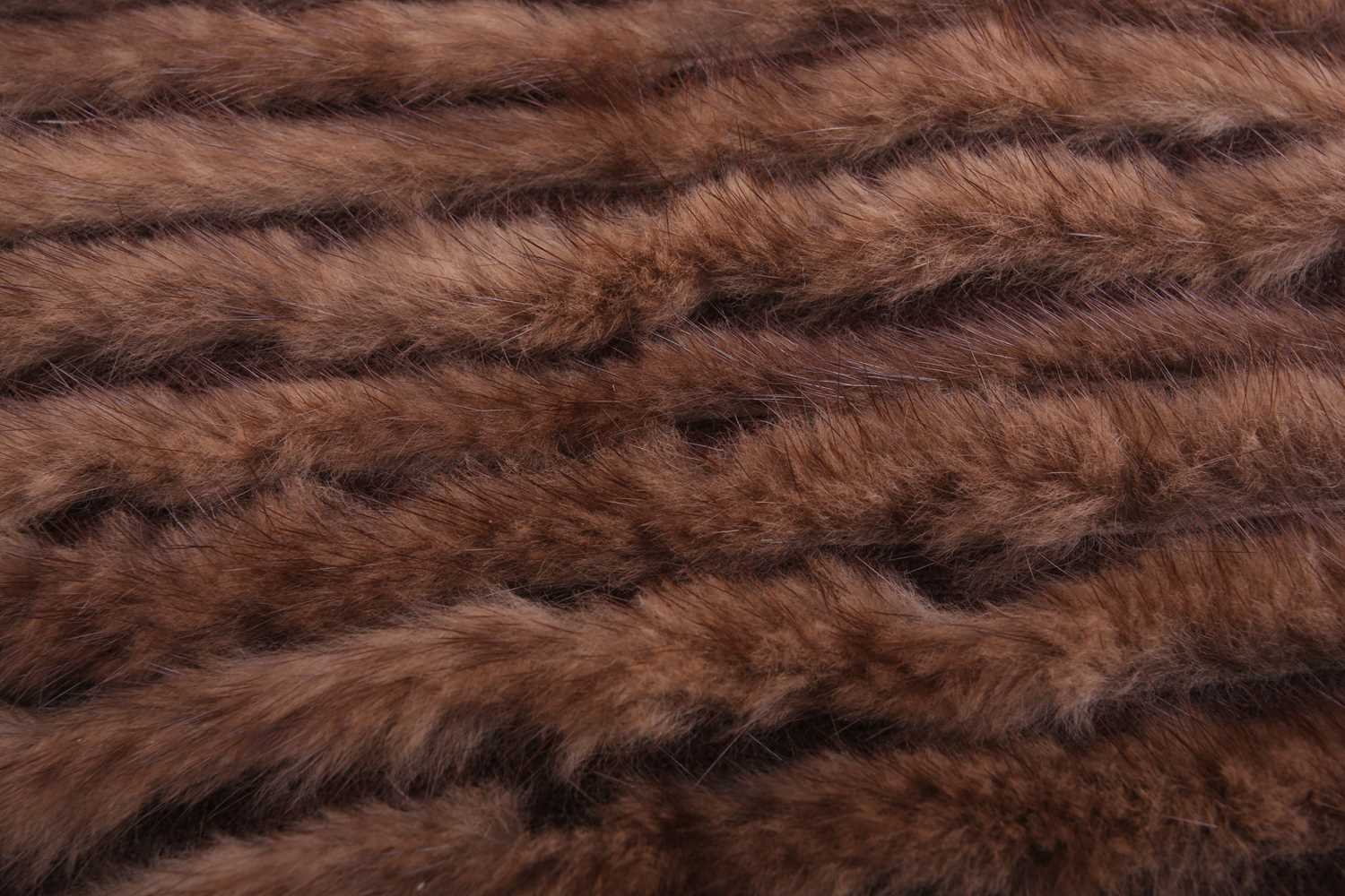 Louis Vuitton - 'Diva' snood in Moka brown mink fur, embellished with pink and orange rhinestone - Image 8 of 10