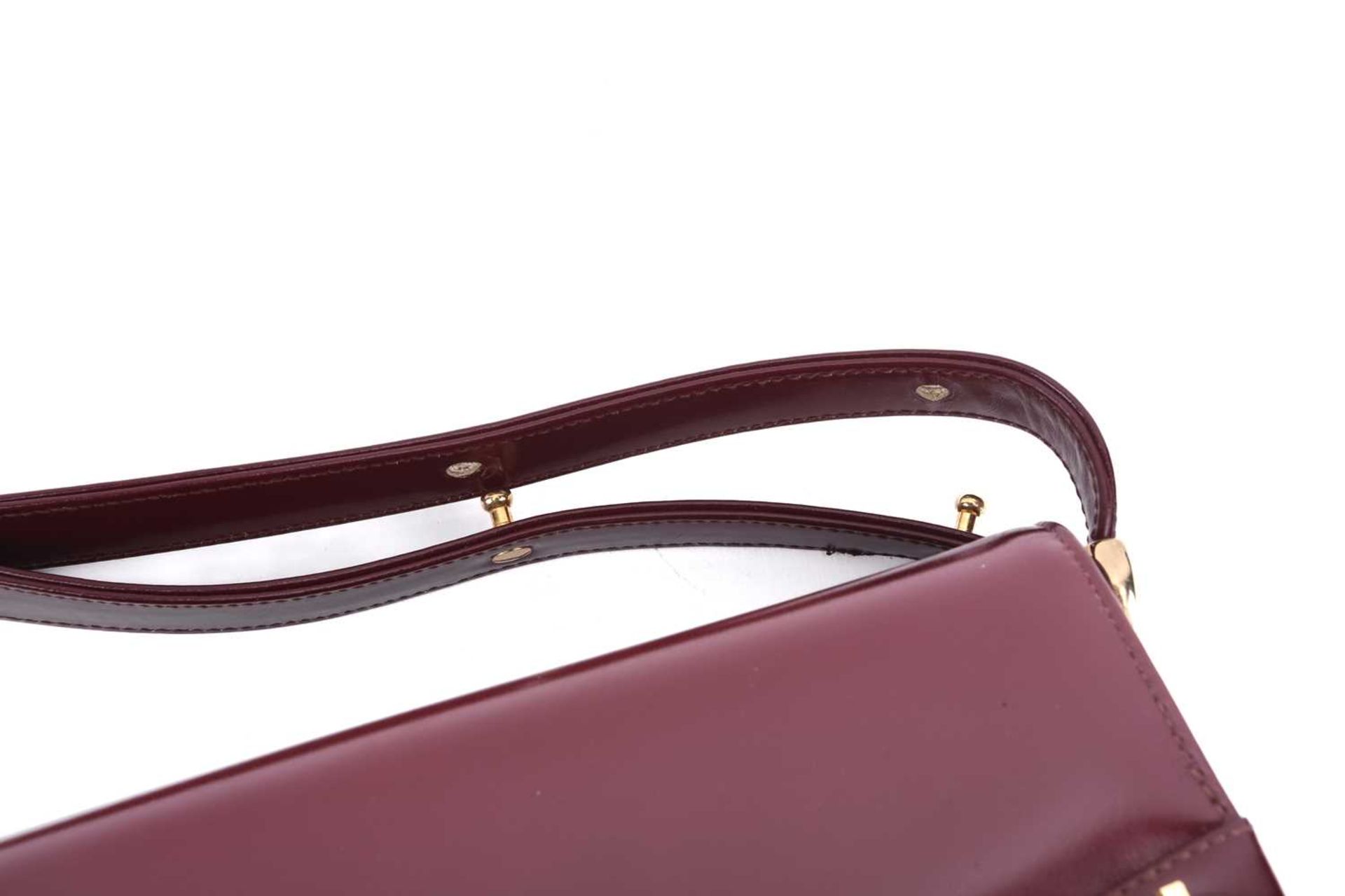 Two Mappin & Webb flap bags and a Liberty silk scarf; including a flap shoulder bag in burgundy - Image 8 of 20