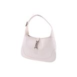 Gucci - 'Jackie' shoulder bag in white brushed leather, Tom Ford model circa 2000, fastened with