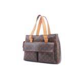 Louis Vuitton - a Multipli Cité shopping tote in brown monogram canvas and tanned leather trim,