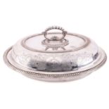 A Victorian silver entrée dish and cover, by Edward & John Barnard, London 1862, of oval form with