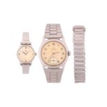 Two vintage Omega manual wind wristwatches A Gentleman's stainless wristwatch ref. 2450 3, having
