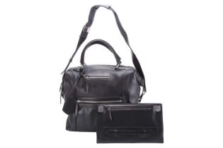 Métier - Travelling set including a leather holdall bag and travel wallet; the 'Vagabond' all-day