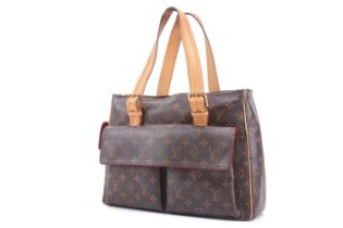 Louis Vuitton - a Multipli Cité shopping tote in brown monogram canvas and tanned leather trim,