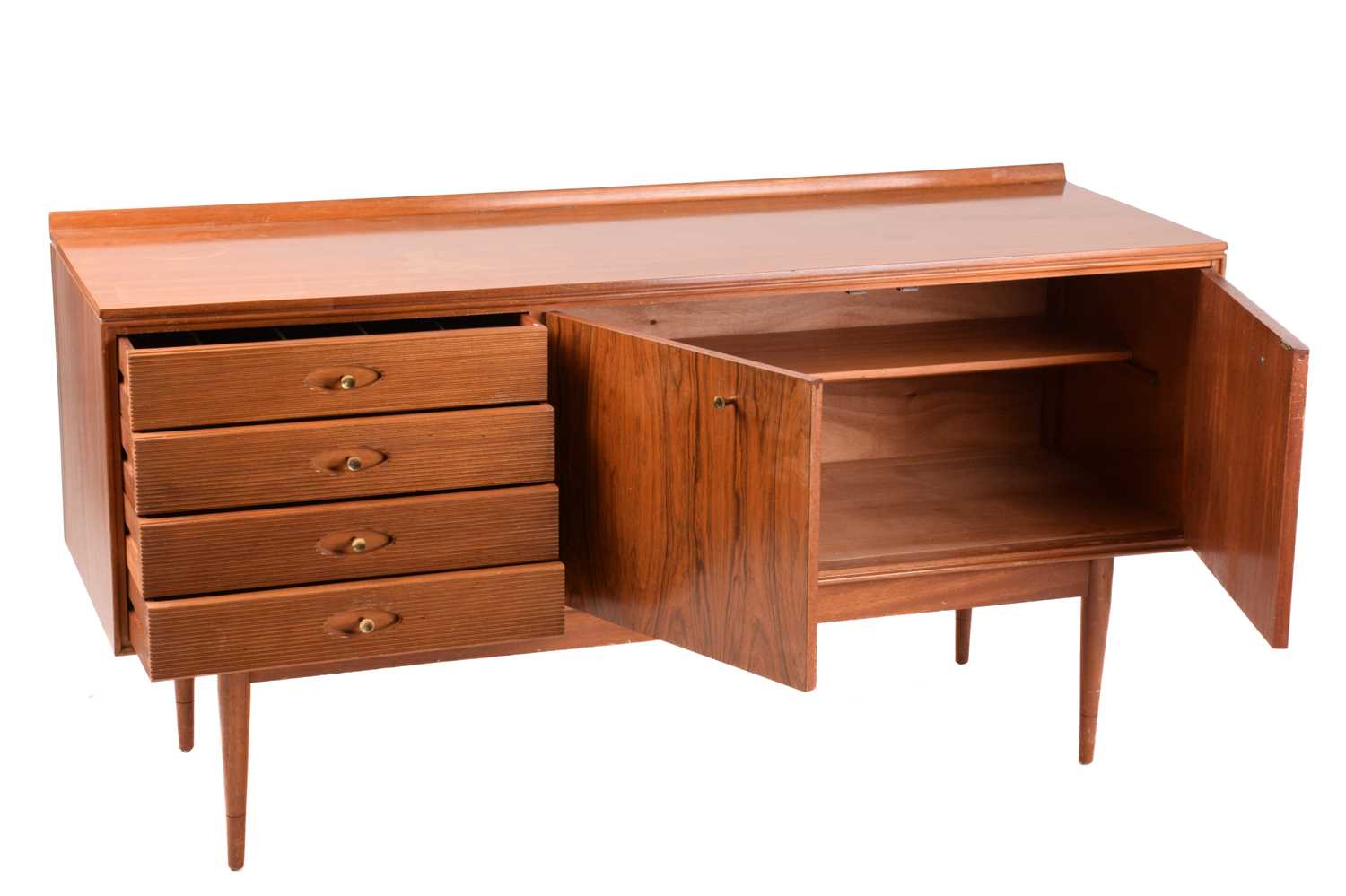 Robert Heritage for Archie Shine, a 'Hamilton' mahogany and walnut dining suite, comprising a four- - Image 7 of 29