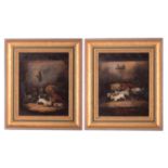 Attributed to George Armfield (1808 - 1893), Terriers ratting - a pair, unsigned, oil on canvas,
