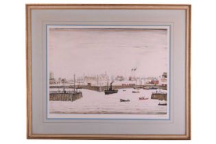L.S. Lowry (1887 - 1976), 'The Harbour', limited edition print signed in pencil, published 1972 by
