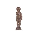 Nicholas Lecorney (fl c. 1880 - 1884), Standing child, signed, bronze, 55cm high