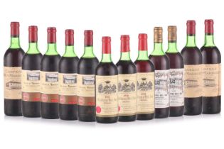 12 bottles of Bordeaux to include 2 x Chateau Bel Air Saint Emilion, 1976, 3 x Chateau Haut Marbuzet