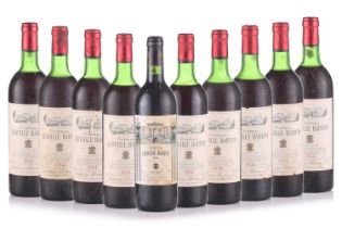 9 bottles of Chateau Leoville Barton 2eme Cru Classe Saint Julien, 1974 and 1 bottle of Chateau