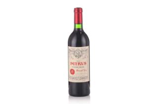 A bottle of Chateau Petrus Pomerol, 1986 Private cellar in Berkshire Into neck - scratch over top of
