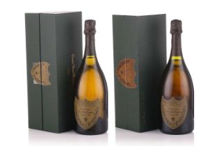 A bottle of 1988 Dom Perignon Champagne, boxed with a bottle of 1983 Dom Perignon Champagne, boxed