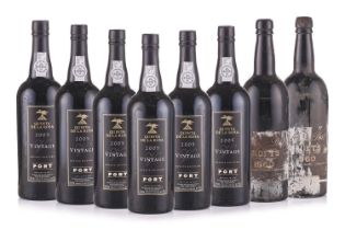 Two bottles of Crofts Vintage Port, 1960, together with 6 bottles of Quinta De La Rosa Vintage Port,