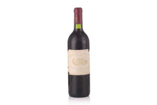 A bottle of Chateau Margaux Premier Grand Cru Classe, 1988 Private cellar in Hampstead Into neck -