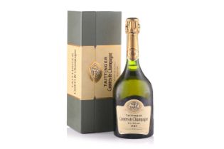 A Bottle of Taittinger Comtes de Champagne Blanc de Blancs Millesime, 1989, 750ml, 12% with box