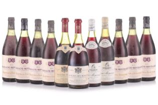 7 bottles of Chassagne Montrachet Barton & Guestier, 1974, with 2 x Vosne Romanee Patriarche La