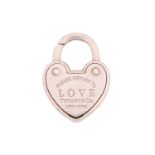 Tiffany & Co. - a Return to Tiffany Love Lock charm, the heart-shaped padlock engraved with Return