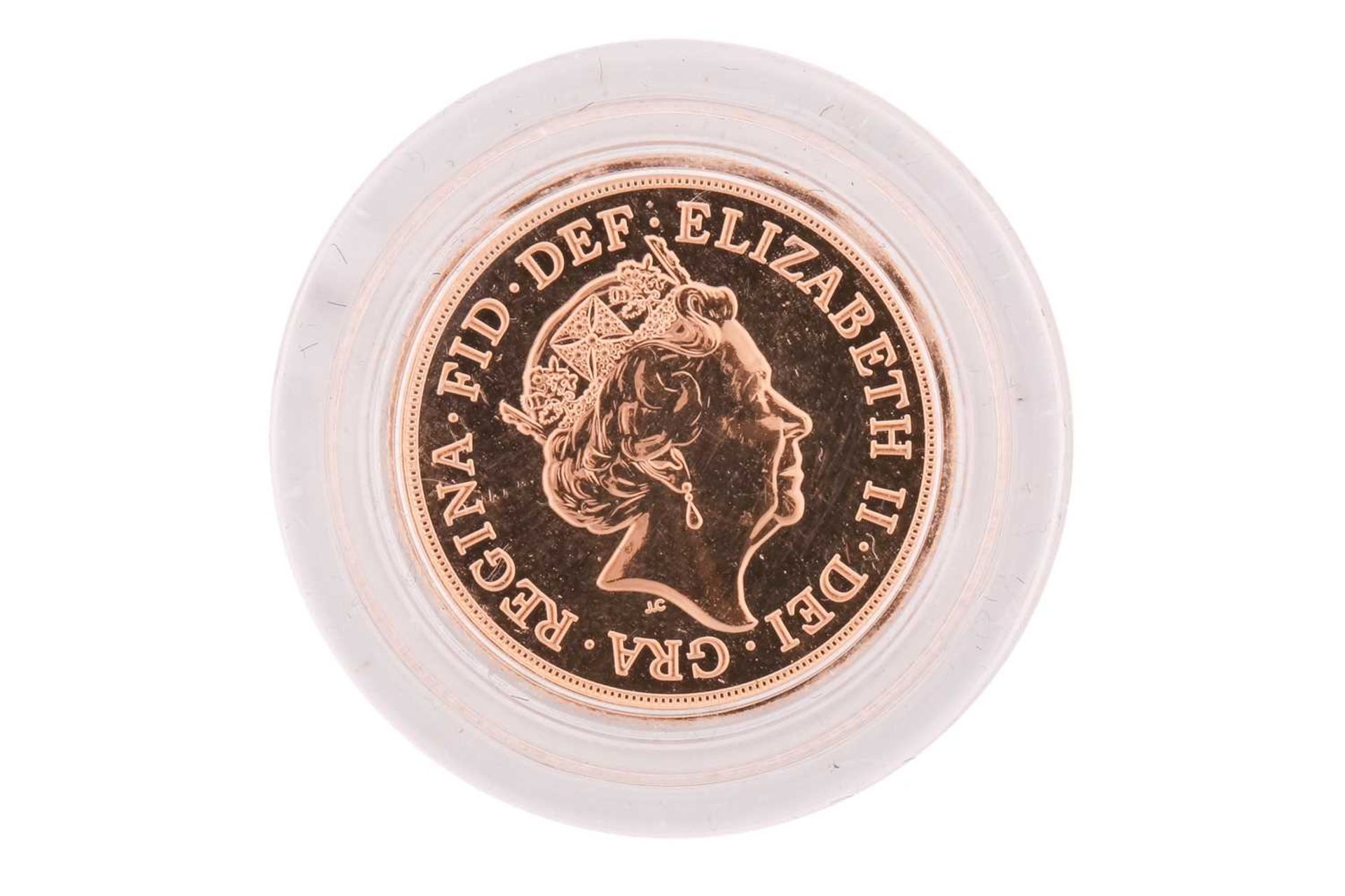 An Elizabeth II 2022 proof sovereign, encapsulated. - Image 2 of 2