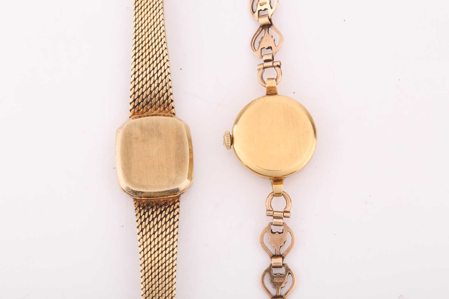 A lady's Omega 9ct gold dress watch and a Tissot 9ct gold dress watch. It features a manual wind - Image 5 of 7