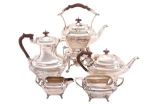 A five-piece silver tea set, Sheffield 1924, James Deakin & Sons (John & William F Deakin)