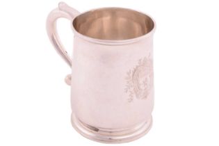 A George II silver mug, possibly by Francis Spilsbury I, London 1731, of tapered baluster form