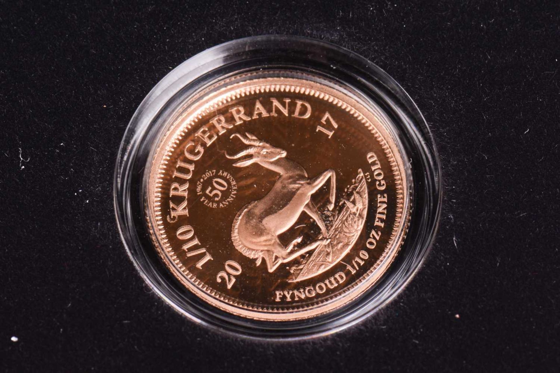 A 2017 proof Krugerrand Fractional Three coin set, and a further 1/50oz coin; celebrating - Image 4 of 6