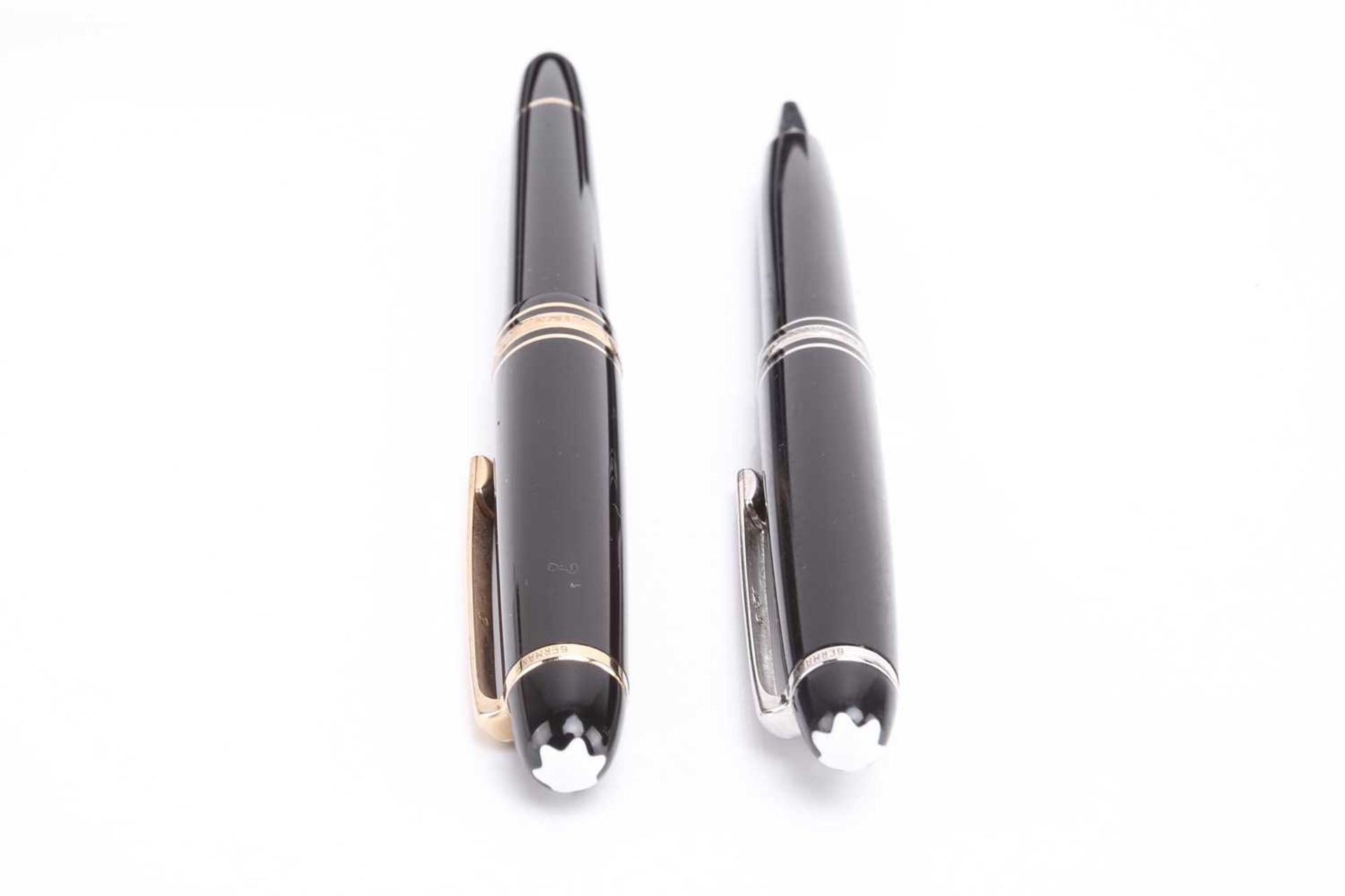 Montblanc - Meisterstück-Pix ballpoint pen, with twist-action black resin barrel and silver-tone - Image 5 of 5