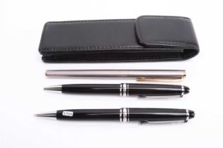 Montblanc - Meisterstück ballpoint pen, with twist-action black resin barrel and silver-tone