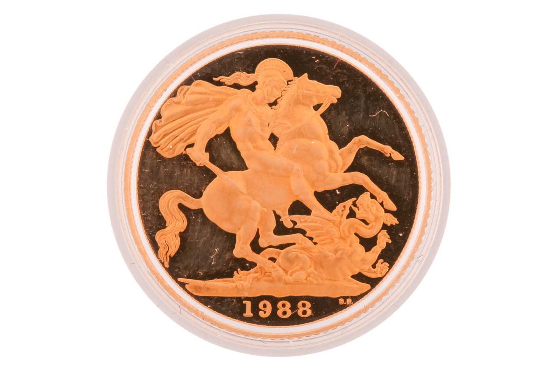 An Elizabeth II 1988 proof sovereign, encapsulated, in fitted case, number 02577 from an edition - Image 3 of 3