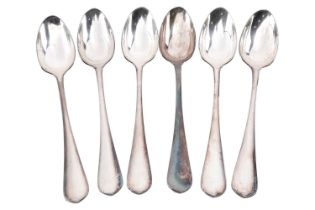 A set of six late 19th/early 20th century Christofle tablespoons. Arched terminals with scrolling