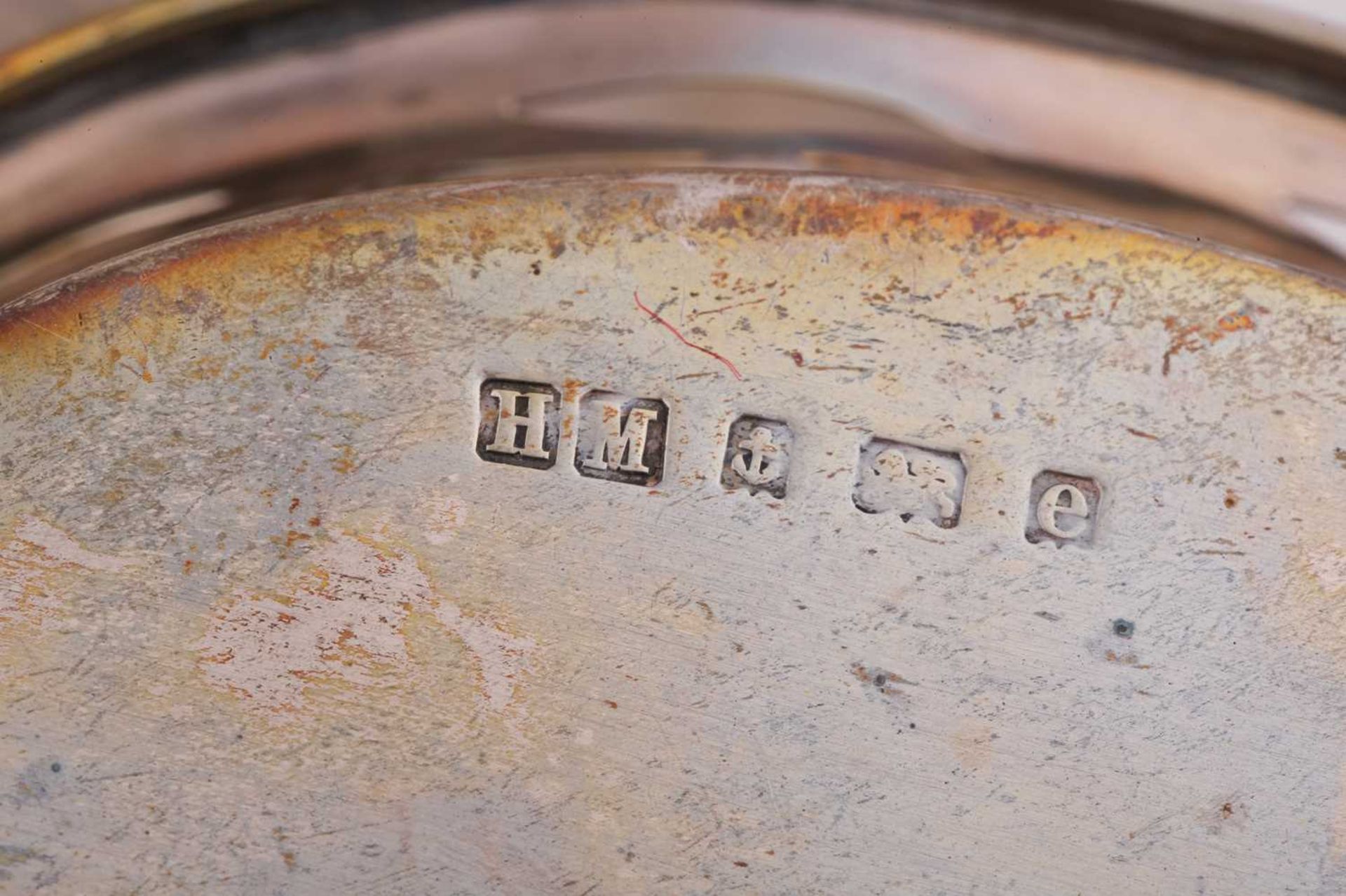 A group of five silver dishes comprising, a shallow pierced two-handled bon bon dish, a cake - Image 2 of 9