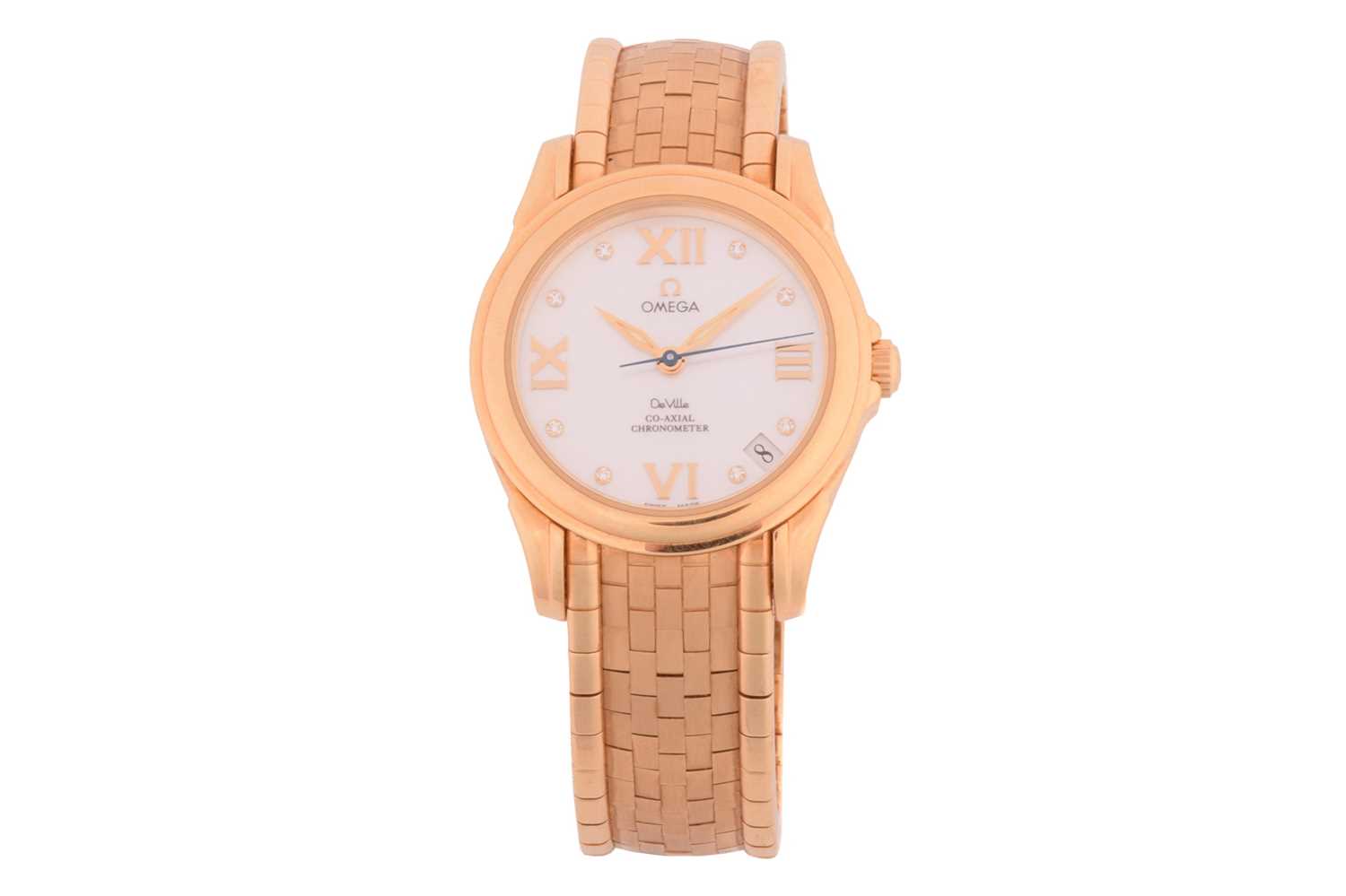 An Omega De Ville Co- Axial Chronometer 18k ladies wristwatch. Model: 80990822 Year: 2006 Case