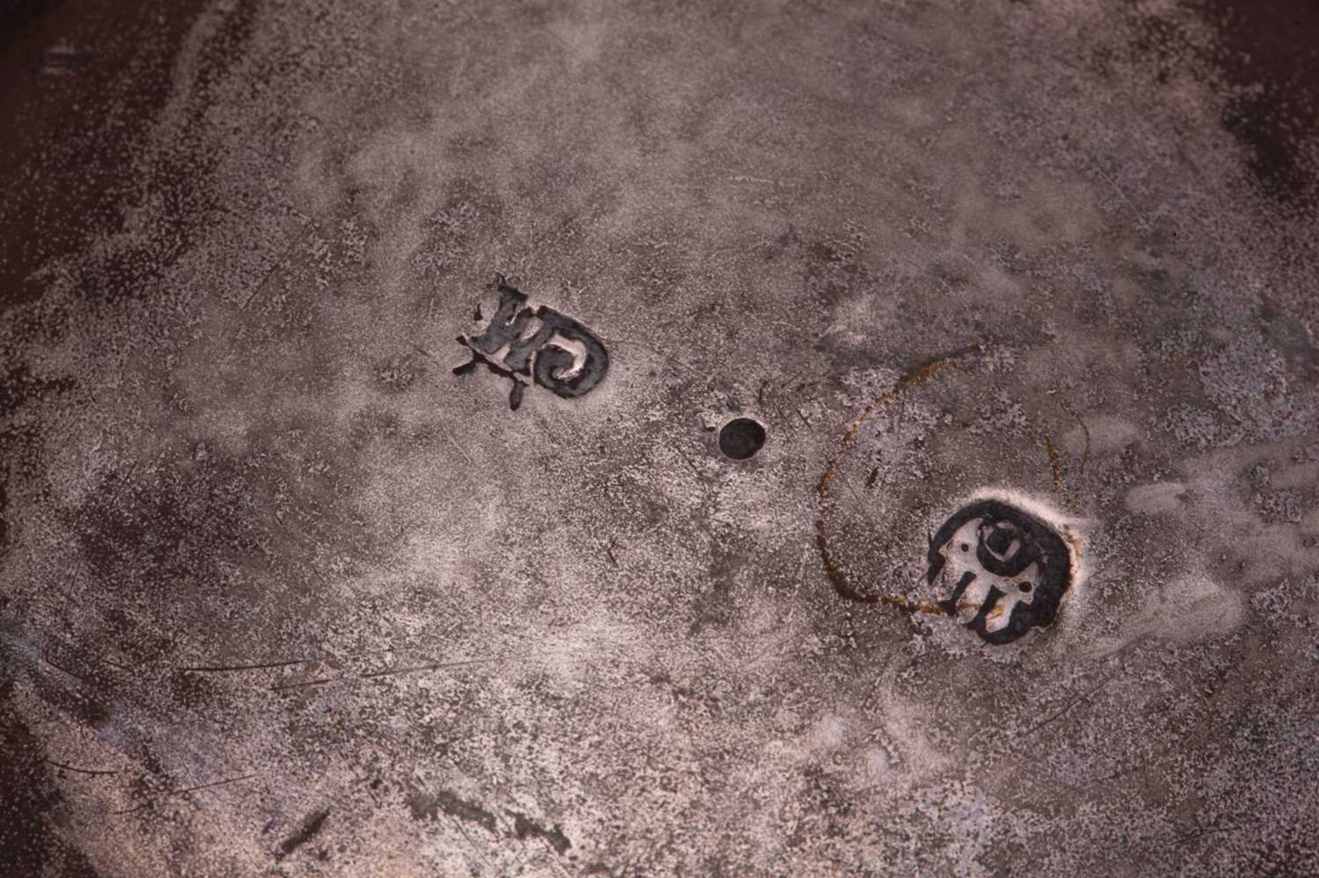 A continental white metal oval tea canister, 20th century, a small white metal bullet form - Image 5 of 5