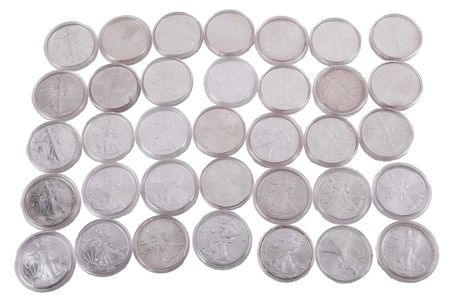 A collection of thirty-five United States of America 1oz silver proof dollars, each encapsulated, - Image 4 of 4
