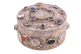 A Late 19th-century German Hanau gem-set trinket box, by Simon Rosenau, Bad Kissingen (1861-1943),