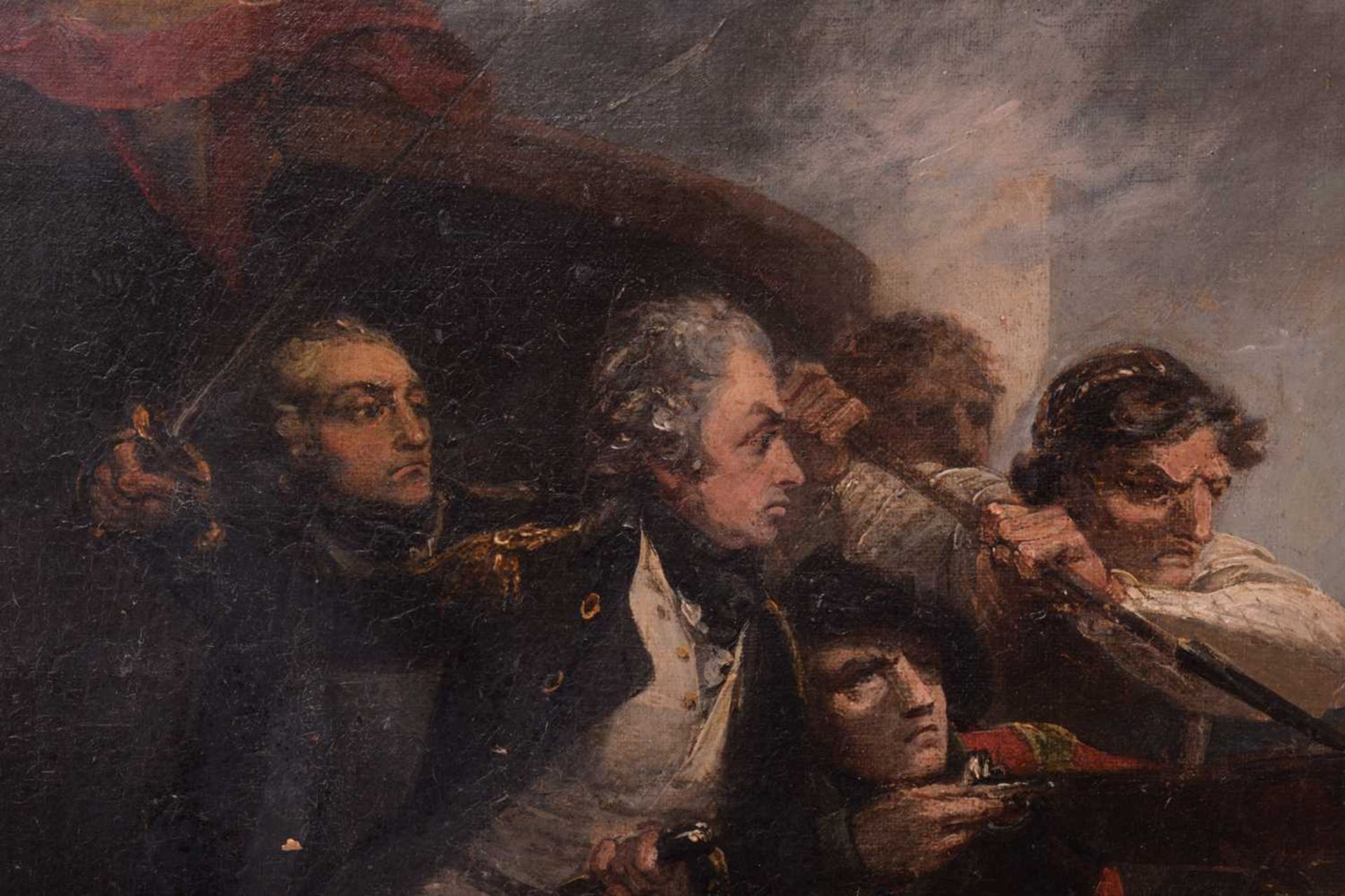 Henry Singleton (1766-1839), Admiral Nelson Boarding the St Joseph during the Battle of Cape St - Image 5 of 23