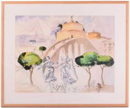 After Salvador Dali (1904-1989) 'Rome, 1949', numbered 769/800, giclée print on etching paper,