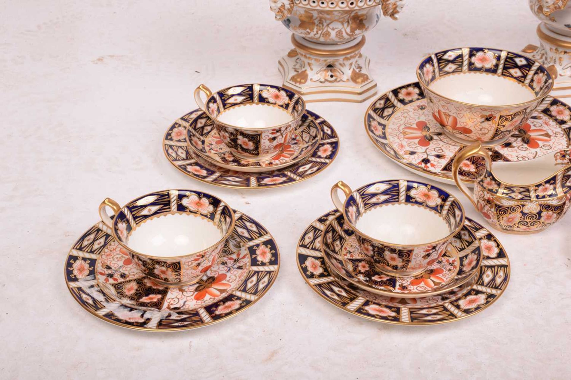 A quantity of Royal Crown Derby 'Old Imari' pattern teawares, together with a pair of Sitzedndorf - Image 2 of 14