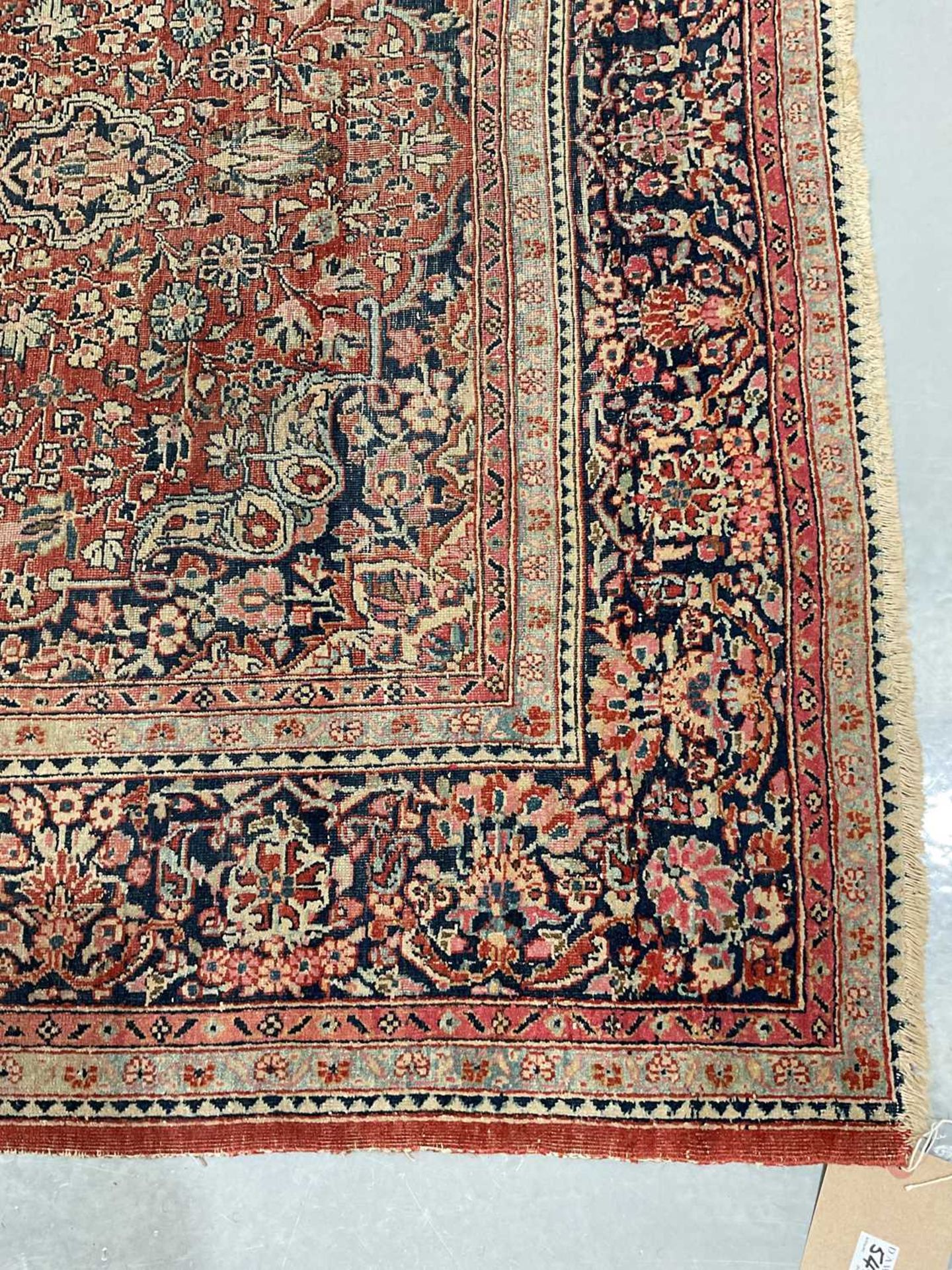 A Kashan rug with central medalion within borders, 202 x 133cm (2) Provenance: The contents of The - Image 9 of 9