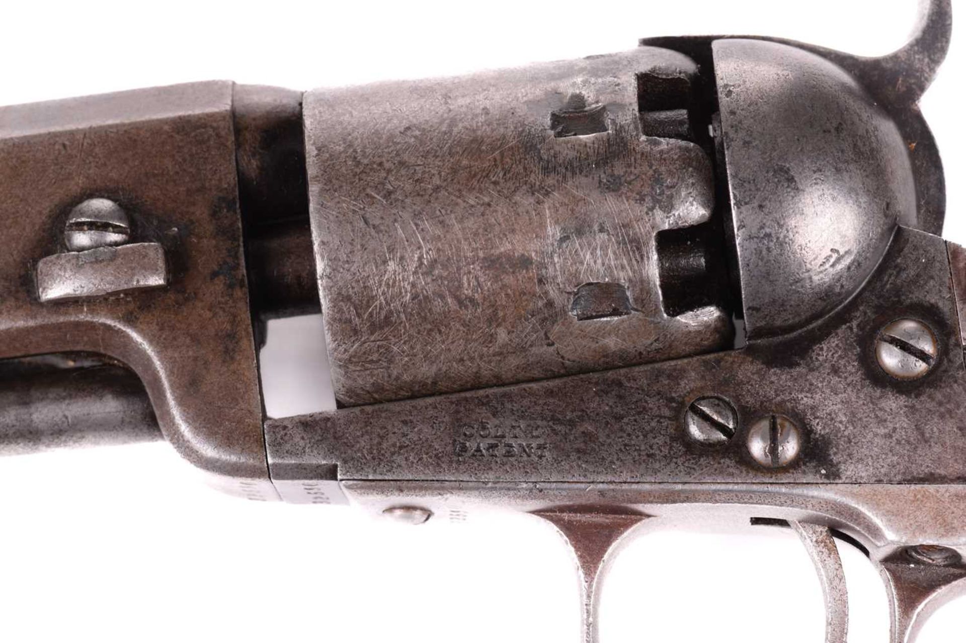 A cased London-made Colt 1851 Navy pattern single action. 36 calibre percussion revolver, serial - Image 10 of 14