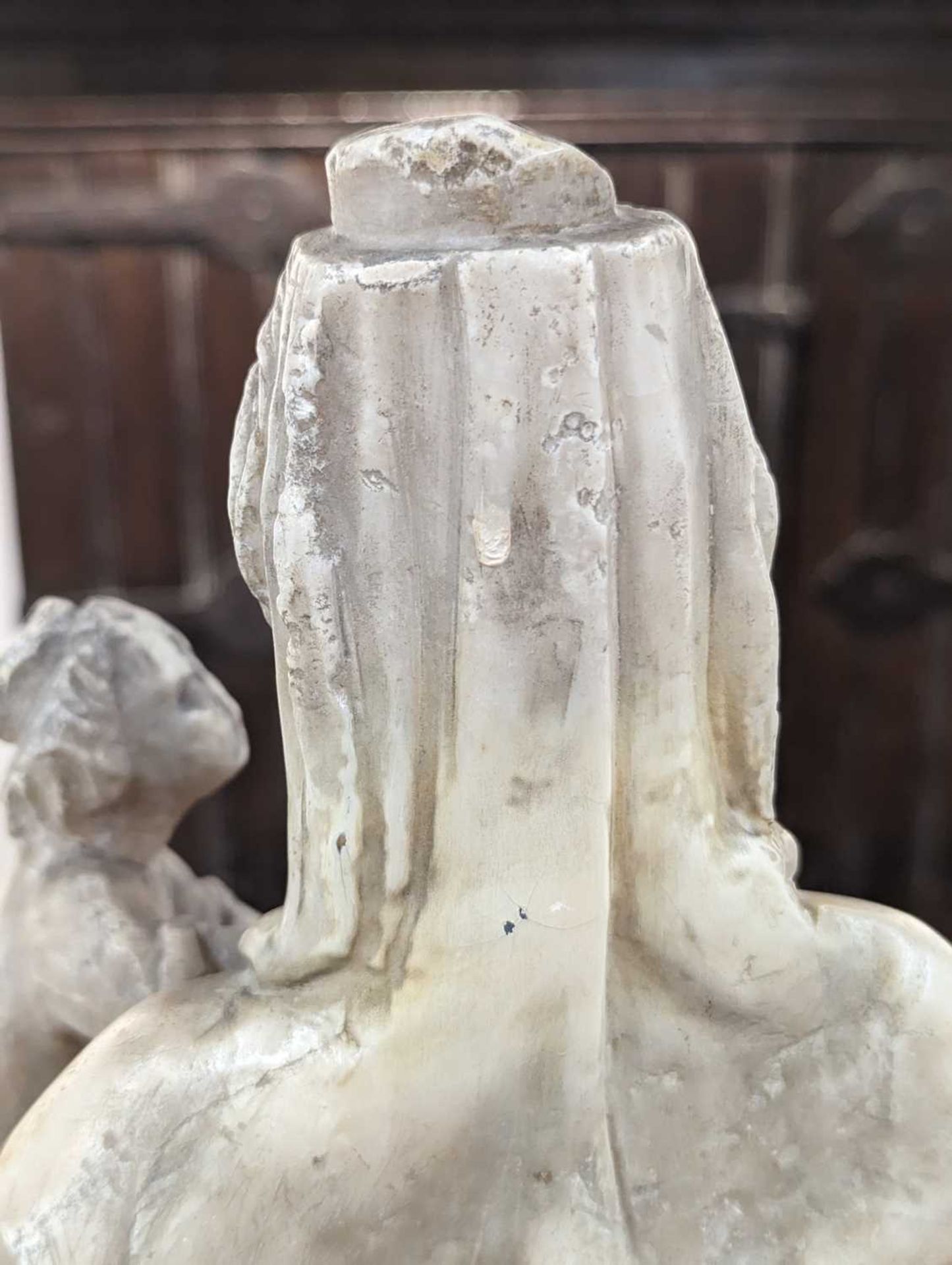 A 16th/17th-century alabaster carving of the Madonna and Child (Mary lacking a crown), depicted - Image 32 of 35