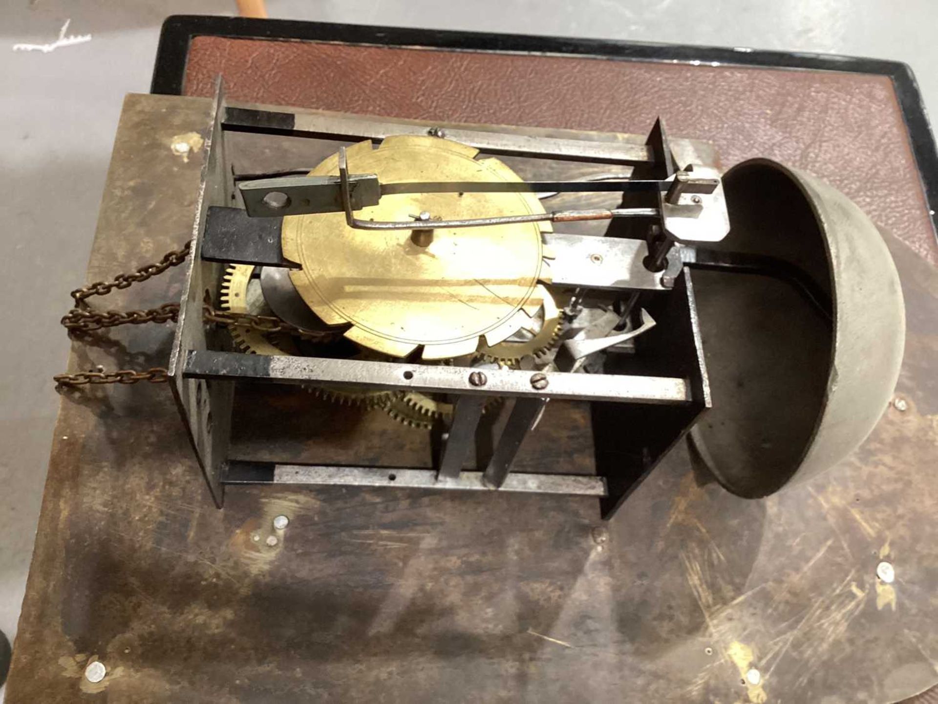 An 18th century 30-hour, Liege oak longcase clock, brass and steel dial, signed to the arch ' - Image 8 of 9