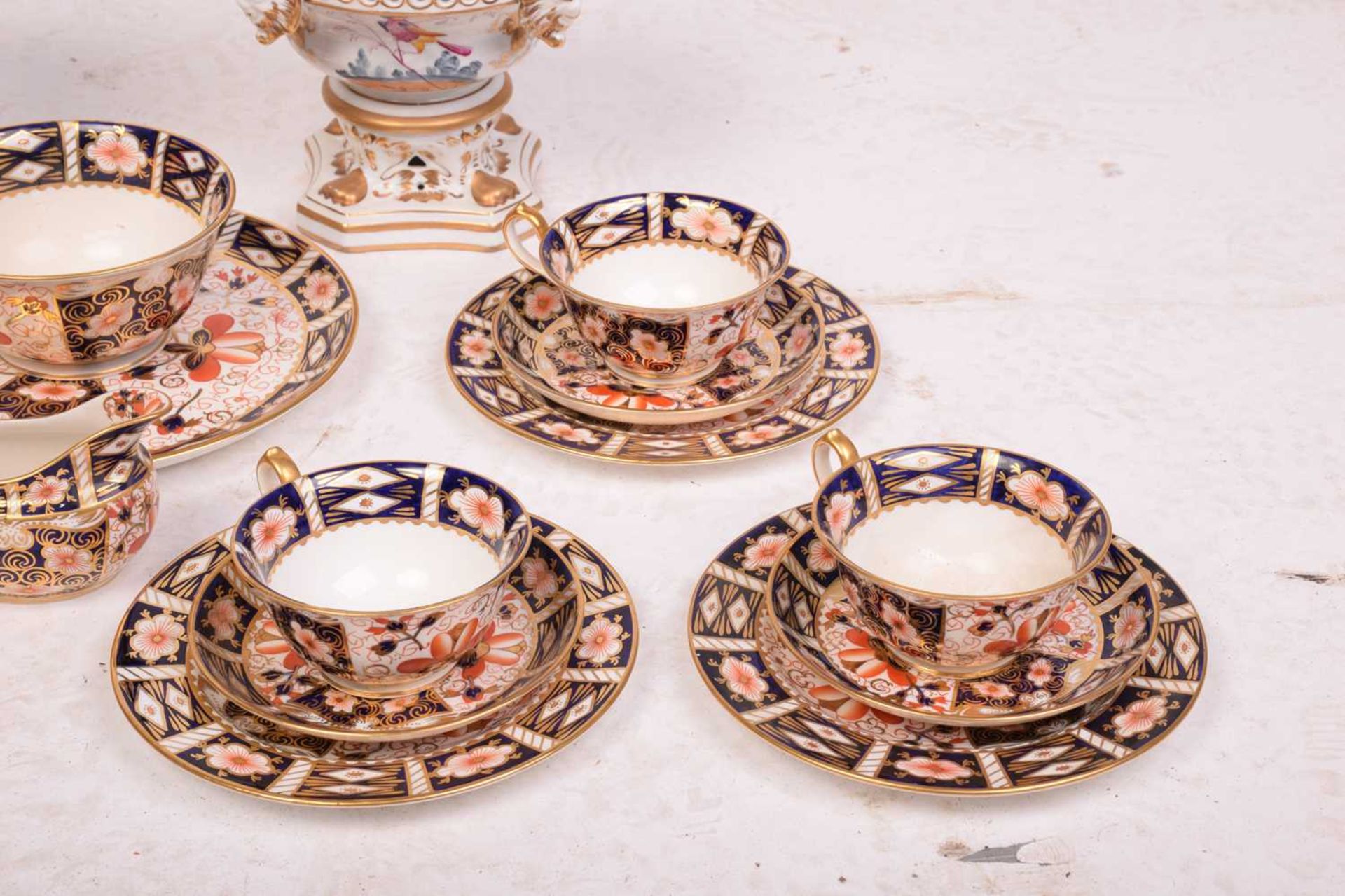 A quantity of Royal Crown Derby 'Old Imari' pattern teawares, together with a pair of Sitzedndorf - Image 8 of 14
