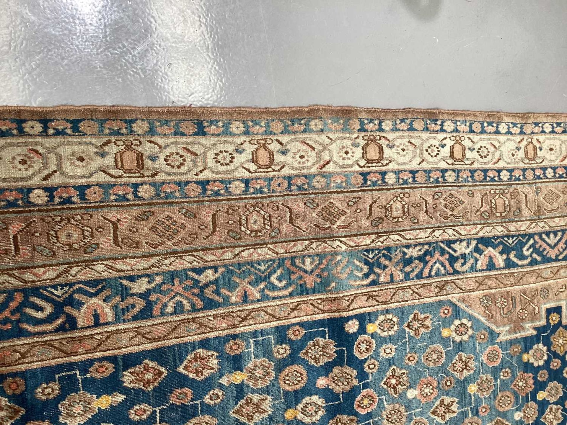 A large blue ground "old country house" Fereghan carpet with a central diamond on a field of - Image 19 of 19