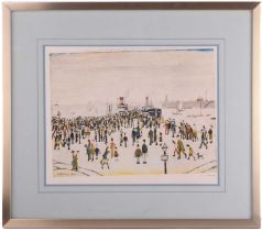 L.S. Lowry (1887 - 1976), 'Ferry Boats', signed in pencil, limited edition print, Fine Art Trades