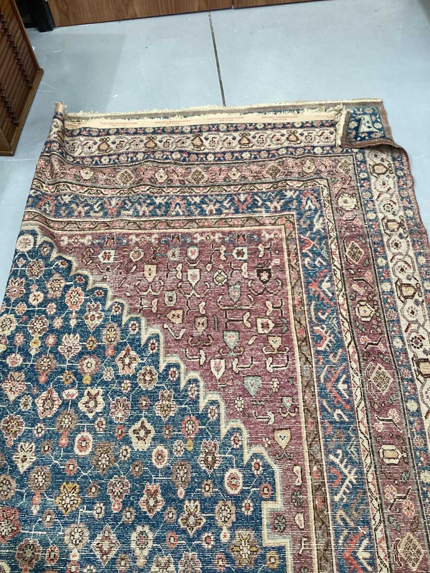 A large blue ground "old country house" Fereghan carpet with a central diamond on a field of - Image 5 of 19