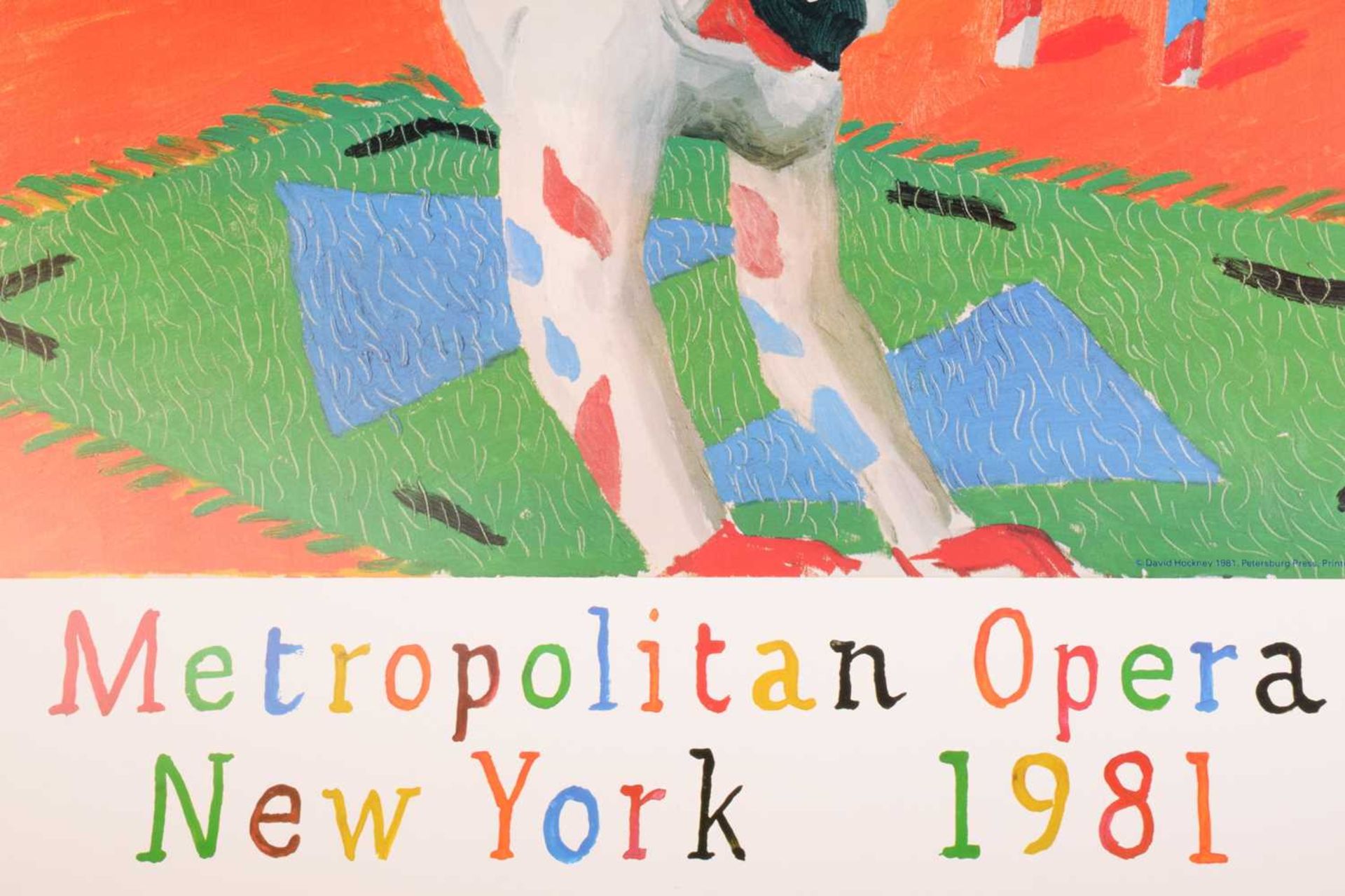 A David Hockney poster for 'Parade: Metropolitan Opera 1981', colour off-set lithograph, printed - Image 4 of 6